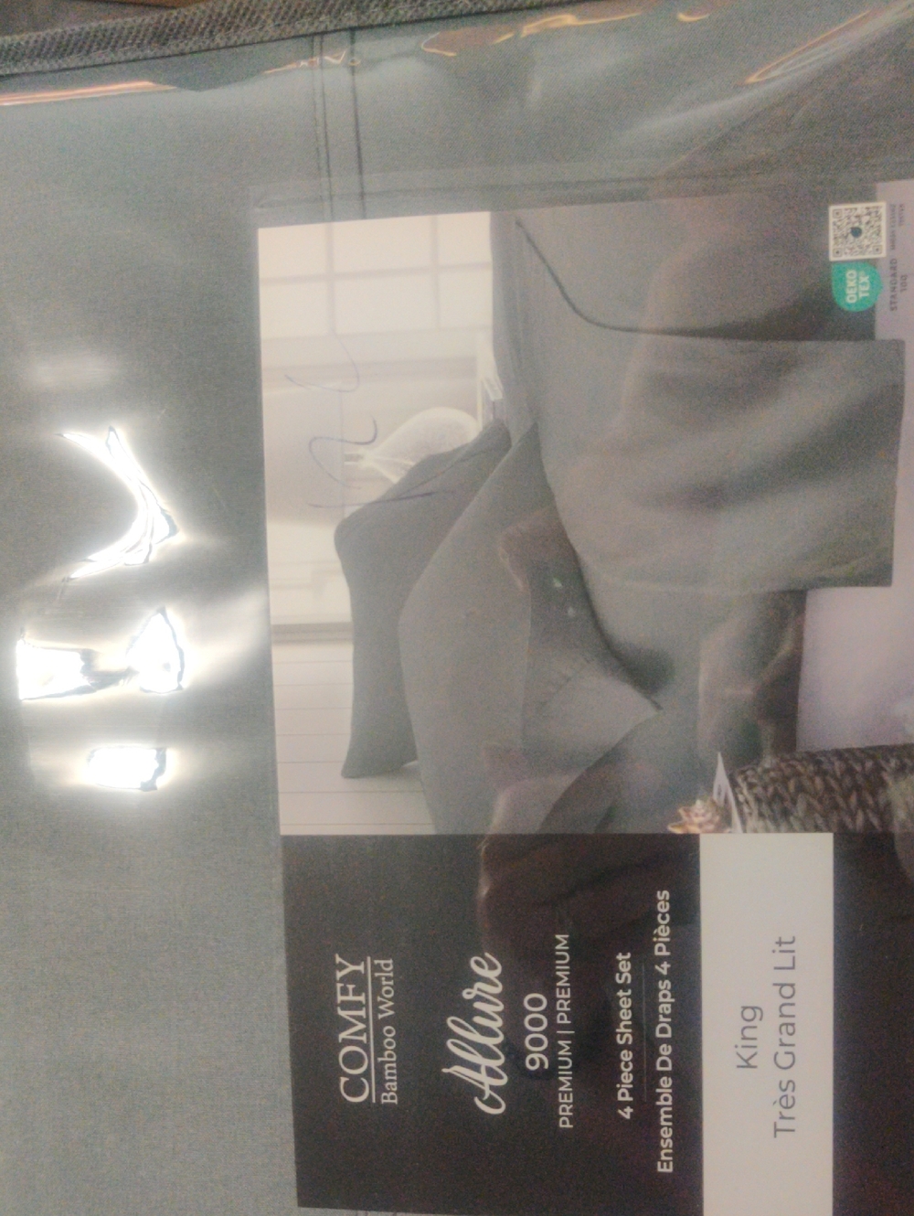 Allure 9000 King Sheet Set in Gray